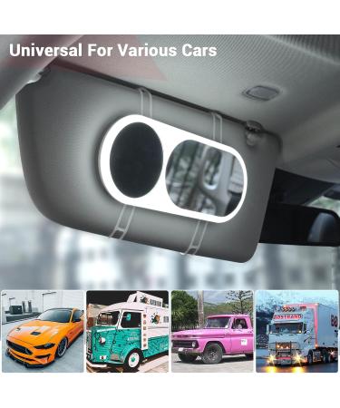 BYOOTIQUE Sun Car Visor Vanity Mirror | 11 6500K LED | 1/3X Magnification | 3 Color Lights | Dimming Girly Cosmetic Touch Inside Mirror for Women - Buy Online on GoSupps.com