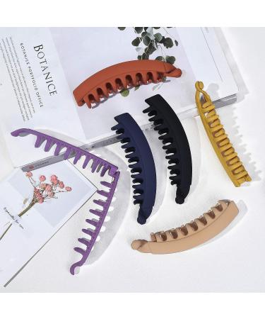 6-Piece Large Banana Hair Clips for Thick Hair - Non-Slip Ponytail Holder in 6 Mix Colors - Buy Online on GoSupps.com