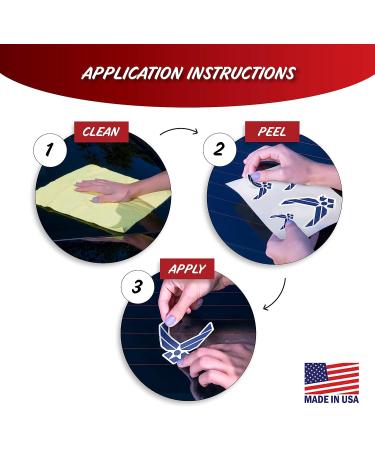 US Air Force Decals - Officially Licensed 4 Piece Stickers for Car, Truck, Phones, Tablets & Laptops - Large Military Collection - 1.75 to 4 Inches - Buy Online on GoSupps.com