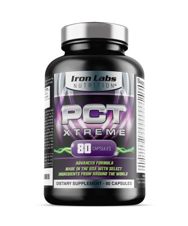 Iron Labs Nutrition PCT Xtreme - PCT Supplement for Men - 4 Week Course - Post Cycle Support Booster (80 Capsules)
