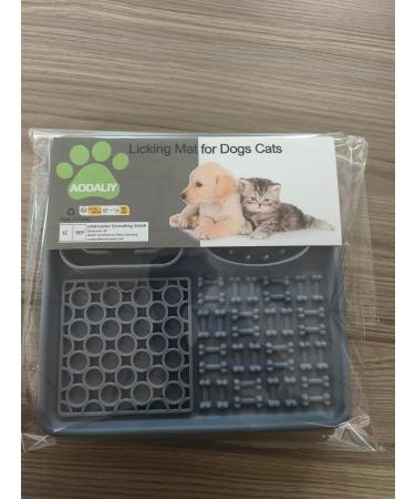 Buy Aodaliy Silicone Lick Mat for Dogs & Cats - BPA-Free Extra Large Suction Cups 2-Pack - Slow Feeder for Pets (Gray) - Buy Online on GoSupps.com