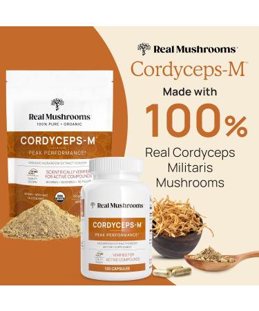 Real Mushrooms RealClarity (60ct) & Lions Mane (120ct) Capsules w/Cordyceps Powder Bundle - Mushroom Supplement for Mental Clarity Focus Cognition Energy & Vitality - Vegan Non-GMO - Buy Online on GoSupps.com