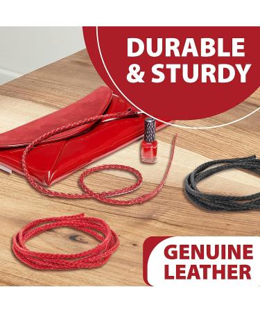 Mandala Crafts 6mm Red Bolo Leather Cord for Jewelry Making - 2.2 Yards - Buy Online on GoSupps.com