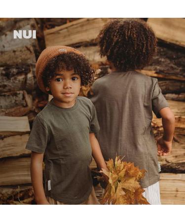 Nui Organics Merino Wool & Tencel Kids T-Shirt - Lichen, 8 Years | Ultra Soft Base Layer for Year-Round Comfort - Buy Online on GoSupps.com