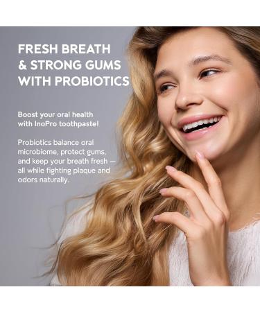 InoPro Whitening Hydroxyapatite Toothpaste with Probiotic for Sensitive Teeth Fluoride Free Enamel Repair Remineralizing Toothpaste SLS Free Baking Soda Coconut Oil 5oz - Buy Online on GoSupps.com