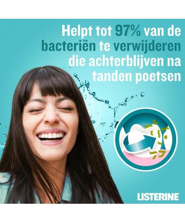  Listerine Listerine Cool Mint Mild Taste alcohol-free mouthwash with essential oils helps eliminate bacteria and ensures long-lasting fresh breath 6 x 500 ml - Buy Online on GoSupps.com