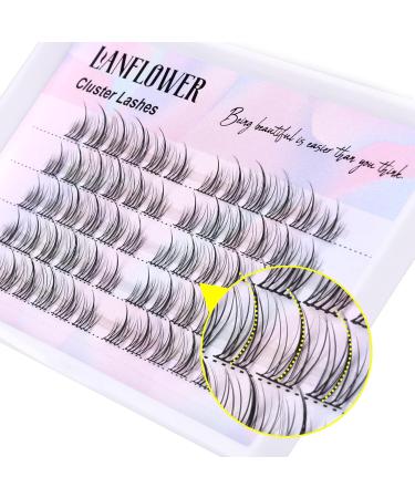 Manga Lashes Cluster Mixed Length | Natural Look Anime Eyelashes Extension | DIY Individual Hybrid Asian Lashes Pack - 10mm-14mm by Lanflower - Buy Online on GoSupps.com