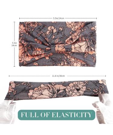 Vemalo Stylish Wide Headbands for Women - Pack of 4 Boho Bandeau Head Bands for Workout and Yoga - Stretch No Slip Hair Wraps - Buy Online on GoSupps.com