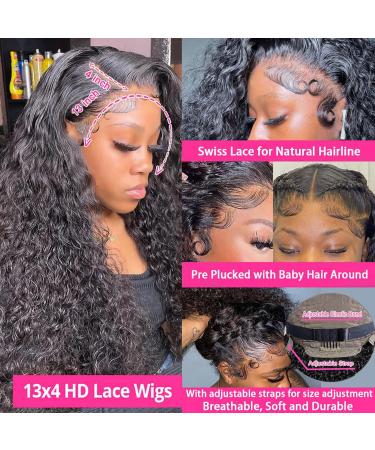 PRIMELACE 20 Kinky Curly Human Hair HD Transparent Lace Front Wig - 180% Density 13x4 Afro Kinky Curly Wig - Buy Online on GoSupps.com