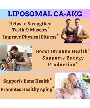 Liposomal Calcium AKG 1500mg, Vitamin C, D3, K2, Mg+ & Probiotics Supplement-120 Softgels - Buy Online on GoSupps.com
