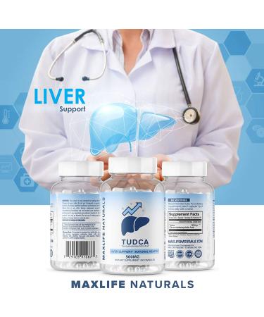Tudca Liver Support Supplement - 500mg, 60 Servings - Aid Liver Detox Cleanse & Rescue - Bile Salt for Liver Cleanse - Tauroursodeoxycholic Acid - Buy Online on GoSupps.com