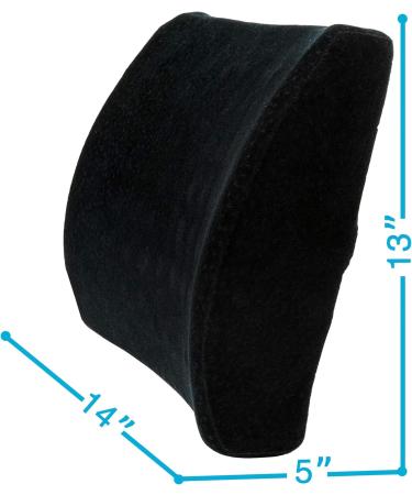 Aurora Health & Beauty Lumbar Memory Foam Orthopedic Back Support Cushion - 1.2 lb | Best Comfort & Pain Relief for Home & Travel - Buy Online on GoSupps.com