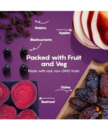 Nature's Juice Bar Blackcurrant Beetroot Fruit Bars - Emergency Meal Replacement for Survival & Disaster Preparedness - Gluten-Free Vegan Snacks (12 Pack) - Buy Online on GoSupps.com