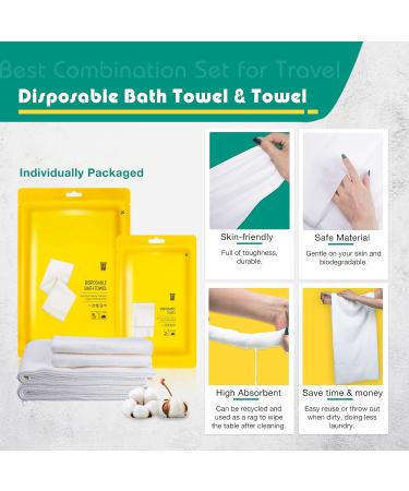 NeoHome 8 PCS Disposable Bed Sheets Travel Set - Soft & Breathable Bedding for Hotel, Spa, Travel, Camping - Buy Online on GoSupps.com