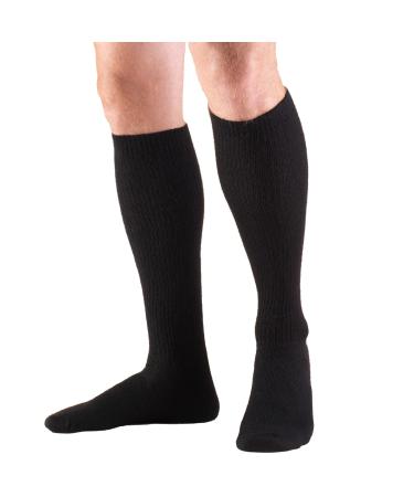 Truform Compression Socks 20-30 mmHg Men's Gym Socks Knee High Over Calf Length Black X-Large Black X-Large (1 Pair)