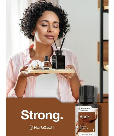 Horbaach Musk Fragrance Oil 0.51 fl oz - Premium Grade for Diffusers, Candles, Soap Making - DIY Projects & More - Buy Online on GoSupps.com