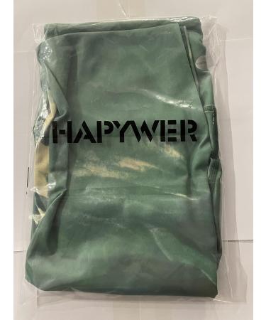 HAPYWER High Waist Yoga Leggings for Women - Tummy Control Gym & Sport Compression Pants in Lotos Green for Running & Workout - Buy Online on GoSupps.com