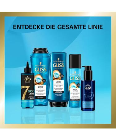 Gliss Night Elixir Aqua Revive Hair Serum Moisturizing Normal to Dry Hair While Sleeping - Hair Care Repairs Hair Long Lastingly - Buy Online on GoSupps.com