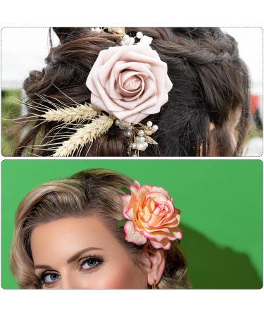 sourcing map Set of 12 Rose Flower Hair Clips 3 Inch Flower Hair Pins Flower Brooch for Women Hair Accessories - Buy Online on GoSupps.com