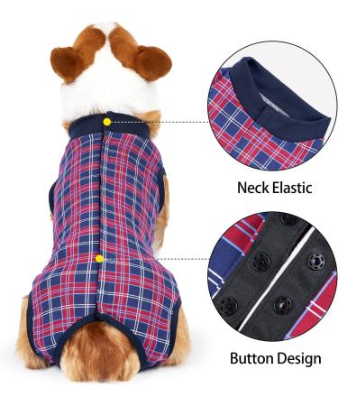 Shop Lianzimau XL Dog Recovery Suit - Post-Surgery Protective Shirt for Male Dogs | Navy Blue 1 Pack - Buy Online on GoSupps.com