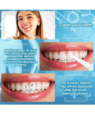 4 Pieces Tooth Gem Set | Rhinestone Tooth Shine Jewelry | DIY Crystal Tooth Ornaments for Reflective Teeth Decor (White - Buy Online on GoSupps.com
