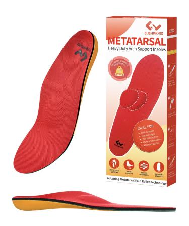 Metatarsalgia Insoles for Ball of Foot Pain Morton's Neuroma Heavy Duty Arch Supports Insoles Orthotic Insoles Men Women Shoe Insert for Metatarsal Foot Pain Relief-E E(Men's 8-8.5 / Women's 9.5-10)--270mm Mixed (Red+yellow+green) Shoe Insoles