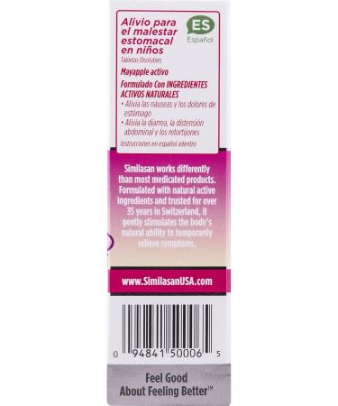 Similasan Kids Upset Tummy Relief Tablets - 60 ct | Fast Natural Soothing for Children - International Shipping Available - Buy Online on GoSupps.com