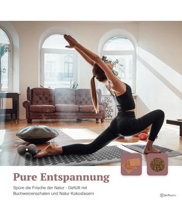 Ab products Akupressurmatte Set - Handmade EU Acupuncture Mat & Pillow with Fascia Ball & eBook - Relaxation & Wellness - Eco-Friendly (Tree Planted) - Buy Online on GoSupps.com