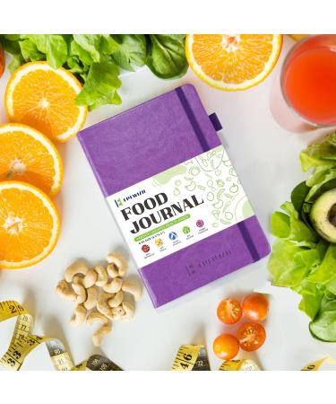EPEWIZD Food Journal & Meal Planner for Weight Loss & Wellness - Daily Diary to Count Calories, Track Nutrient Intake, Achieve Diet & Fitness Goals - A5 size (Purple) - Buy Online on GoSupps.com