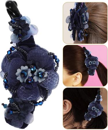 FRCOLOR 1pc Hairpins Hair Roller Clips Hairpinpal Pearl Hair Barrettes Pearl Tiara Hair Puff Clip Banana Clips Updo Ponytail Clip Banana Hair Clip Pretty Headgear Bracket Miss 1PC Blue - Buy Online on GoSupps.com