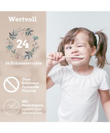 Aurom re Flouride-Free Toothpaste - Organic Herbal Toothpaste with Calcium - Natural Cosmetic with 24 Plant Extracts - Acts against dental plaque and bacteria responsible for cavities (1 - Buy Online on GoSupps.com