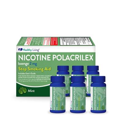 Healthy Living Nicotine Polacrilex Lozenge Stop Smoking Aid, 2 mg (Nicotine) Mint Flavor, 144 Count 144 Count (Pack of 1)
