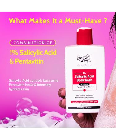 1% Salicylic Acid Body Wash for Acne Prevention | Bumpy Texture Smoother | Paraben & SLS Free | 7.9 oz | Ideal for All Skin Types - Buy Online on GoSupps.com