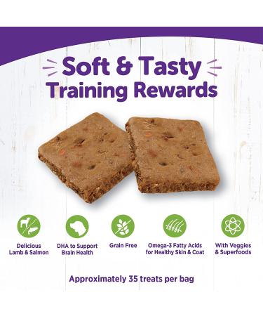 Wellness WellBites Grain-Free Soft Dog Treats - Lamb & Salmon, 6oz Bag - Buy Online on GoSupps.com