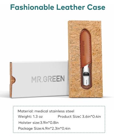Professional Stainless Steel Double-Sided Nail File with Non-Slip Handle and Leather Case - Men and Women | Washable Metal Nail Buffer - Buy Online on GoSupps.com
