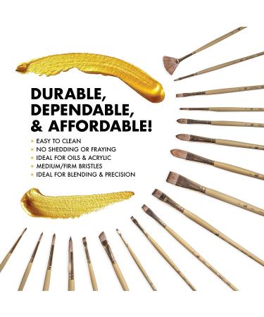 Princeton Series 6600 Synthetic Mongoose Oil & Acrylic Brushes 12 Fan - Premium Brushes for Artists - Buy Online on GoSupps.com