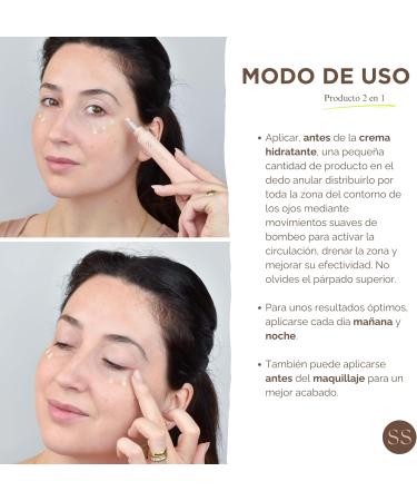  SS Double S Beauty SS | The Eye Primer & Contour Double S Beauty - The Eye Primer & Contour | Women's Anti-Wrinkle Eye Contour | Women's Concealer | Vegan Eye Contour | Women's Eye Contour Cream | Beauty Eye Cream - Buy Online on GoSupps.com