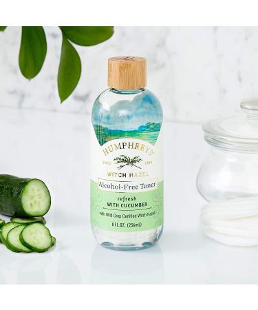 Humphrey's Alcohol-Free Witch Hazel Toner with Cucumber - Refreshing 8 fl oz - Buy Online on GoSupps.com