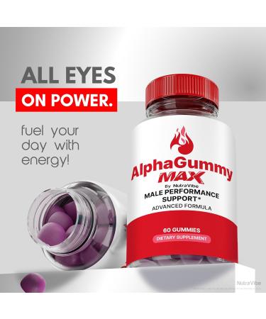 (2 Pack) Alpha Gummy Max for Men Premium AlphaGummyMax Formula with Ingredients to Help Support Daily Energy Drive & Active Performance | Great-Tasting Just 2 Easy-to-Chew Gummies (120 Gummies) - Buy Online on GoSupps.com