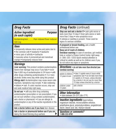 Cabinet: 500mg Acetaminophen for Headache Relief Toothaches Sore Throat and Fever Reducer Includes 1 Refillable Medicine Jar 120 Tablets Refillable Glass Jar - w/Travel Tin 120 Tablets (Pack of 1) - Buy Online on GoSupps.com