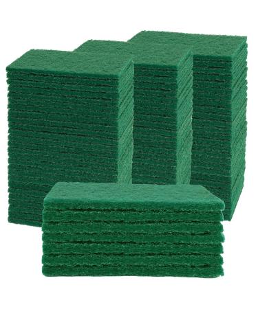 YoleShy 40 PCS Scouring Pad Dish Scrubber Scouring Pads 4 x 6 inch Green Reusable Household Scrub Pads for Dishes Kitchen Scrubbers & Metal Grills