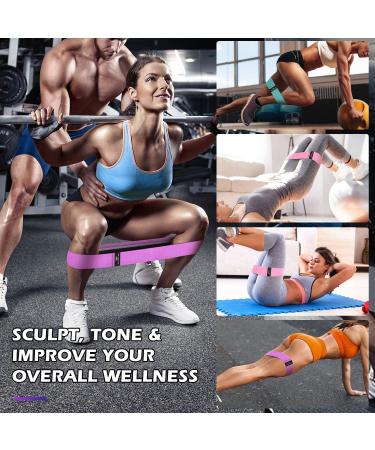 VEICK Resistance Bands - Workout Loop Bands for Women - Fitness Stretch Bands for Booty Legs - White/Gray/Black - Buy Online on GoSupps.com