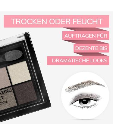 Manhattan Eyemazing Effect Eyeshadow Palette - 4 Shimmering Shades for Smokey Eyes - Rosy Wood 95C - International Shipping Available - Buy Online on GoSupps.com