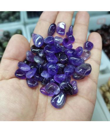 Natural Crystal Rough Gemstones for Decoration Polished Amethyst Crushed Stone Purple Quartz Minerals Specimen Raw Stone Random Shape Grave for Fish Tank Aquarium Aura Crystal (Size : 300g)