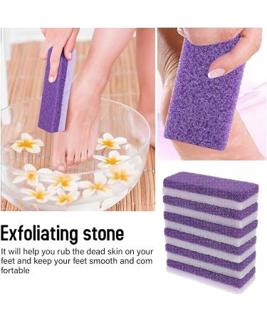 Pumice Stone for Feet - Double Sided Foot Scrub in Purple | Exfoliating Dead Skin, Smooth Heels | Ideal for Home & Beauty Salons - 6Pcs - Buy Online on GoSupps.com