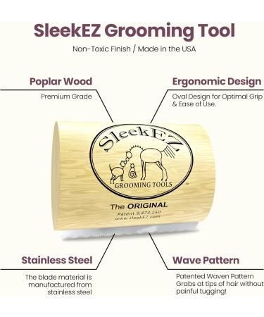 Sleekez Grooming Comb Tool for Cats Dogs & Horses - 2.5 Inch | Best Pet Grooming Tool | International Shipping - Buy Online on GoSupps.com