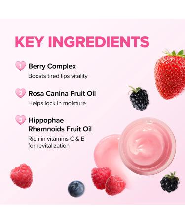 Klavuu Lip Mask Sleeping Pack (0.7oz) Overnight Deep Hydrating Korean Lip Balm Treatment for Very Dry Chapped Lips | Lip Lightening & Plumping with Instant Hydration | Gentle Exfoliating (Berry) - Buy Online on GoSupps.com