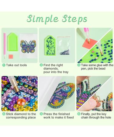 Sonsage 5 PCS Diamond Painting Keychains Kit - DIY Insects Double Sided Key Chains for Adults & Kids - Diamond Art Craft Animal Key Ring - Paint with Diamonds Dots - Perfect Gift & D cor - Buy Online on GoSupps.com