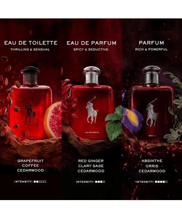 Ralph Lauren - Polo Red - Eau de Toilette - Men's Cologne - Woody & Spicy - With Grapefruit Saffron and Redwood - Medium Intensity 2.5 Fl Oz - Buy Online on GoSupps.com