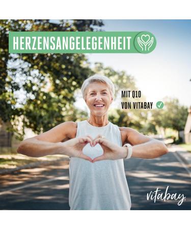 VITABAY Coenzyme Q10 Capsules 200mg - High Dose Vegan Antioxidant - 120 Count for Enhanced Energy & Heart Health - International Shipping Available - Buy Online on GoSupps.com